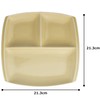 Titto 3 Two 仕切 Plate (Square) Light Brown p37504 
