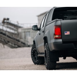 Elektroplate USA Flag All Metal Chrome Emblem | SUV Size at 3.8" x 2.5" | Weatherproof