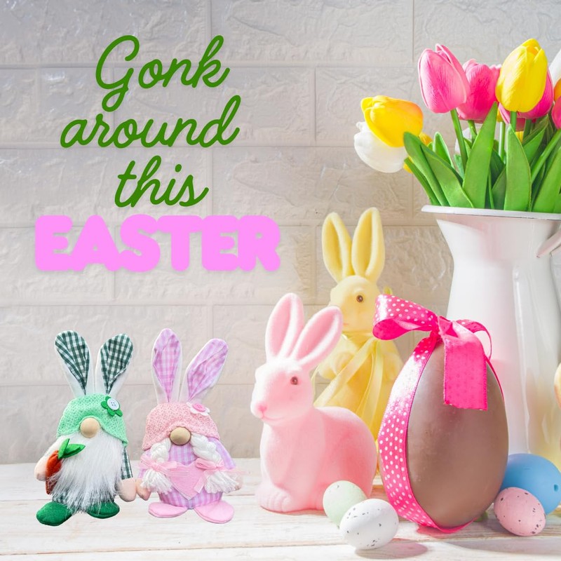 True Kit Easter Gonk Bunny 2-Pack - Decorations for Spring