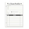 3-Hole Client Profile Cards for Salon, Spa & Hairdresser (100