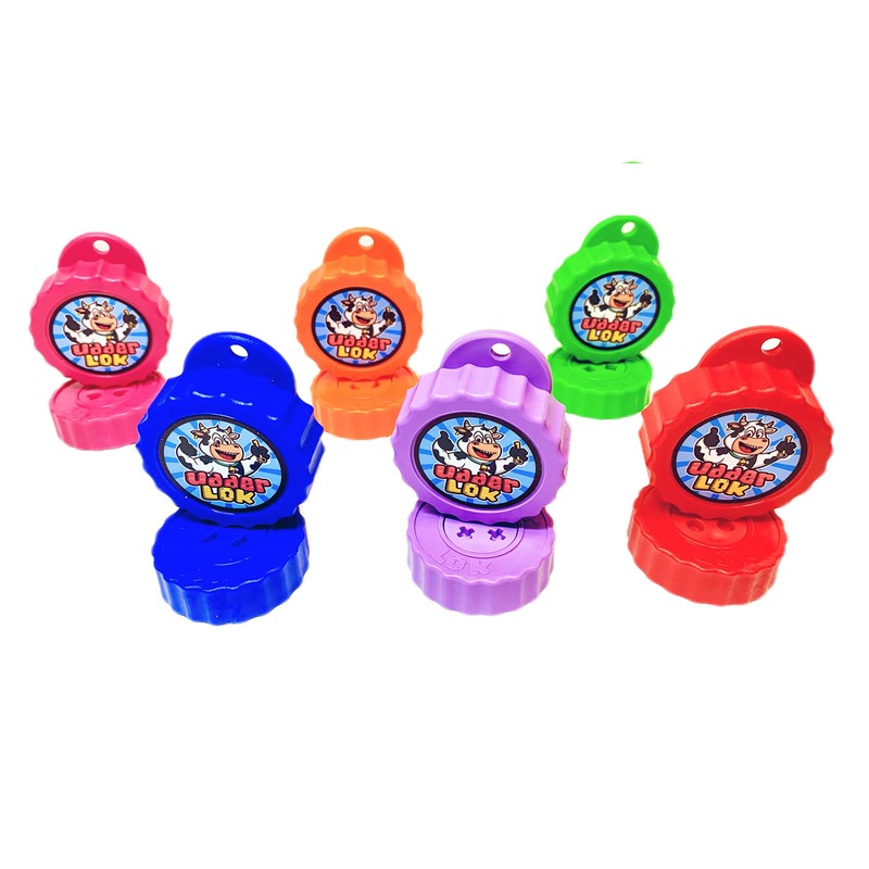 UdderLok - The Original Milk Bottle Lock - Red Circles