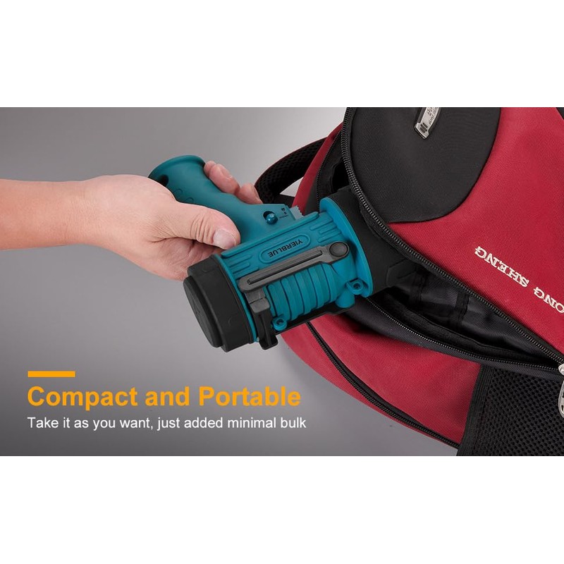 YIERBLUE Rechargeable Spotlight Flashlight IP67 Waterproof with 200,000 Lumen LED,