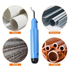 Deburring Tool Kit Deburring Cutters Set, Anti-Slip Handle with 15pcs High-Speed Steel Rotary Deburr Blades Set, Burr Remover Hand Tool for Wood, Aluminum, Copper and Plastic and Steel