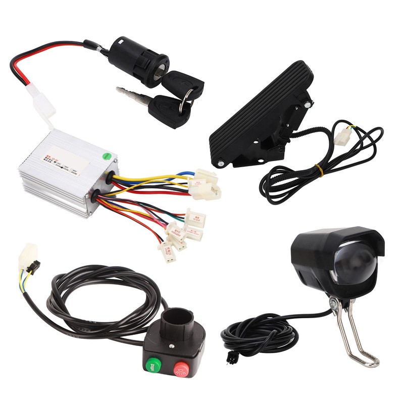 24V 500W Brushed Controller Foot Pedal Front Lamp Lamp Switch
