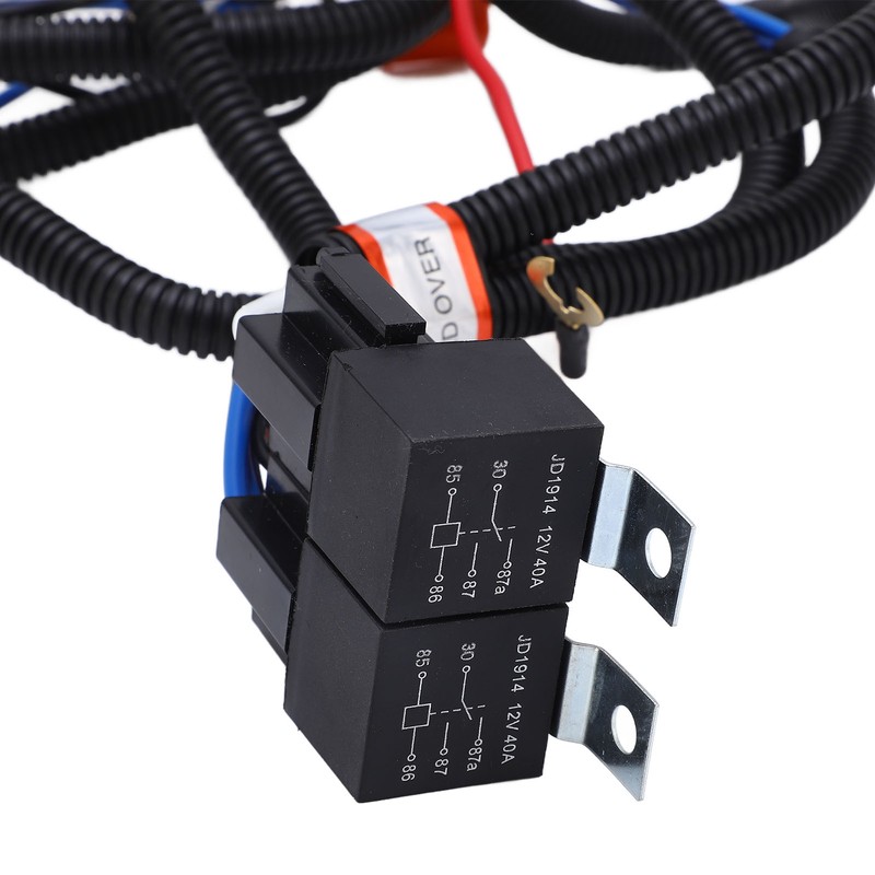 H4 Negative Headlight Relay Conversion Harness High Stability for H6054