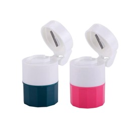 IKAAR Pack of 2 Tablet Dividers and Pill Mortar Tablets Tin, Mill and Cutter 4-in-1 Travel Pill Box Tablet Crusher for Small and Large Medicines and Vitamin Tablets