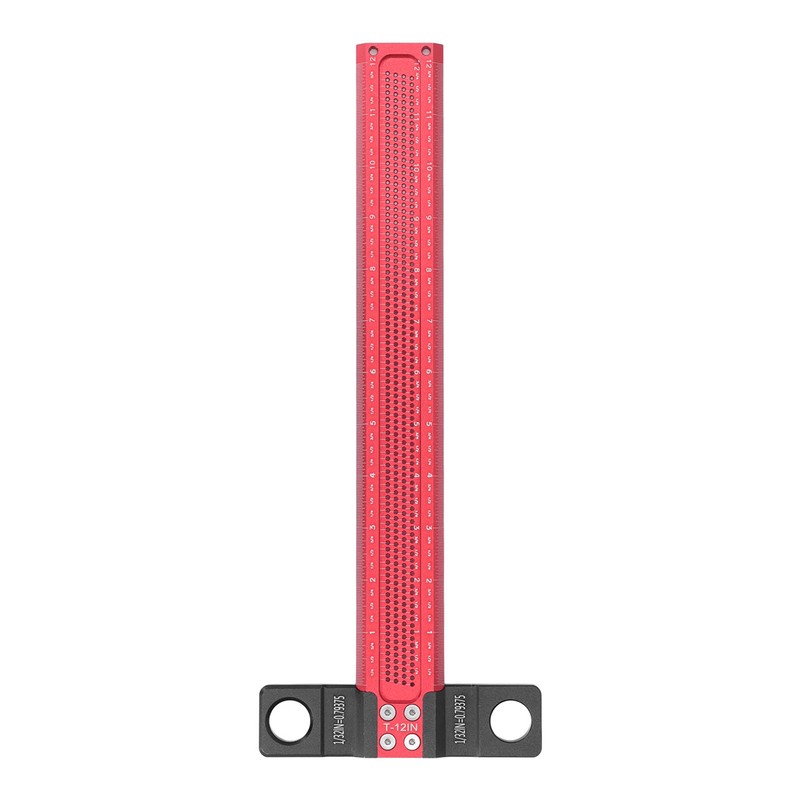 Woodworking Scriber T Square Ruler Metric Aluminum Alloy for Carpenter
