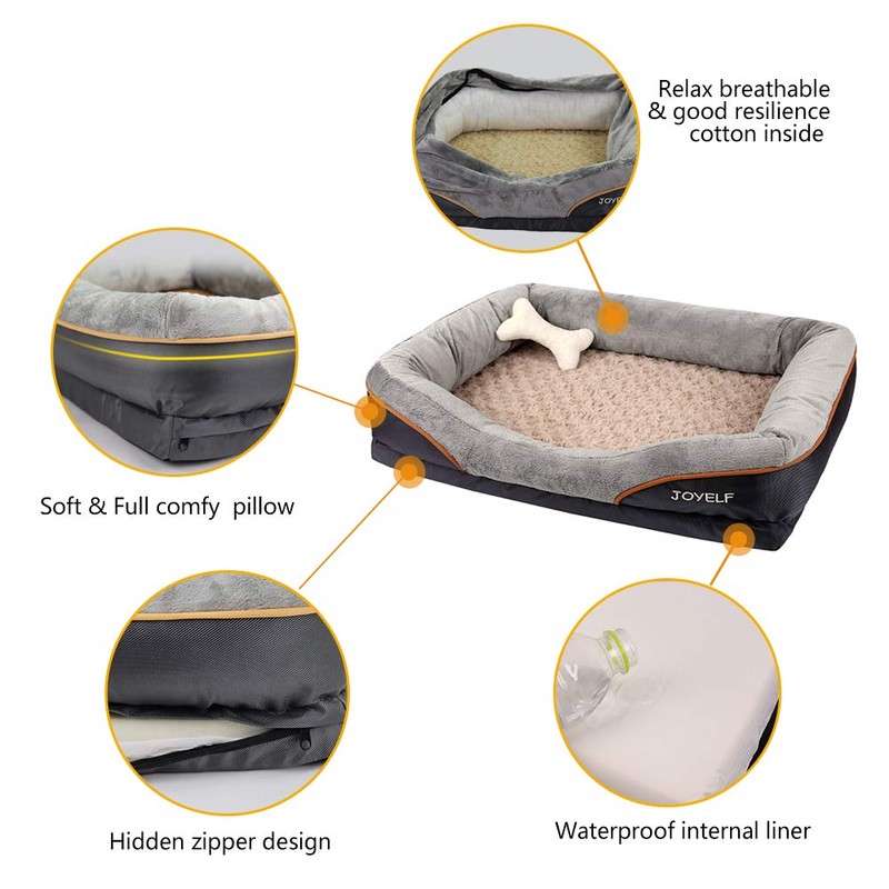 JOYELF Memory Foam Dog Bed Small Orthopedic Dog Bed &