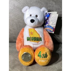 Limited Treasures Georgia State Bear & Quarter 4th Limited Treasures Coin Plush Beanie