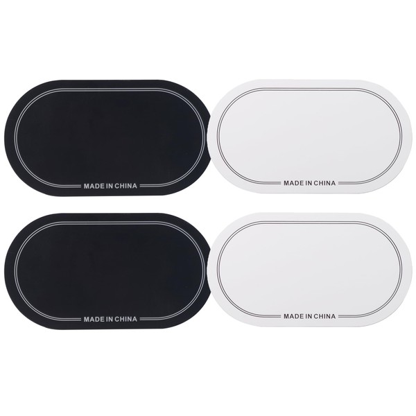 Rockhouse 4Pcs Bass Drum Double Pedal Patch, Self-Adhesive Drumhead Protector