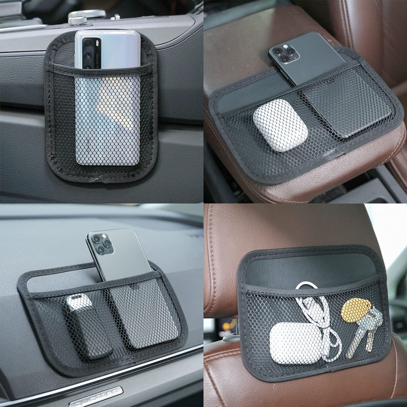 INNOLIFE Car Net Pocket Side Clutter Scattered Storage Phone Holder