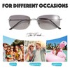 The Fresh Minimalist Small Rectangular Sunglasses Clear Eyewear - Gift