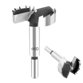 Professional Forstner Drill Bit 60 mm for Wood, Forstner Bits Diameter 60 mm, Length 90 mm, Drill Bits with Round Shank for Wood