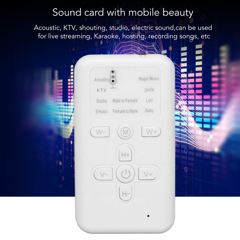 Live Sound Card Voice Changer 8 Sound Effects Plug and