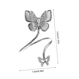 SAFIGLE Creative Nail Art Ring with Premium Fingernail Charm for Stylish Decoration Accessory for Womens Nail Art and DIY Manicure