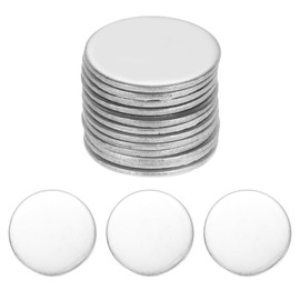 sourcing map 10Pcs Stainless Steel Disc Blank Stamping Tag Engraved Stainless Steel Round Charm Pendant 1mm(T) 14mm/0.55" for Pendant Bracelet Necklace Jewelry Making Earring