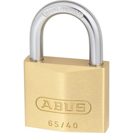 ABUS Padlock Brass 65/40 – Set of 3 Keyed Alike – Cellar Lock, Locker Lock and Much More – Brass Lock Body – Hardened Steel Shackle – ABUS Security Level 5
