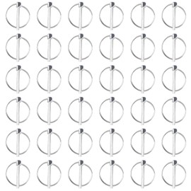 INCREWAY 3/16" Lynch Pin, 36Pcs Carbon Steel Linch pins with Ring Heavy Duty Quick Release L-Pin Lock for Trailers Trucks (Dia 4.5mm*Length 36mm)