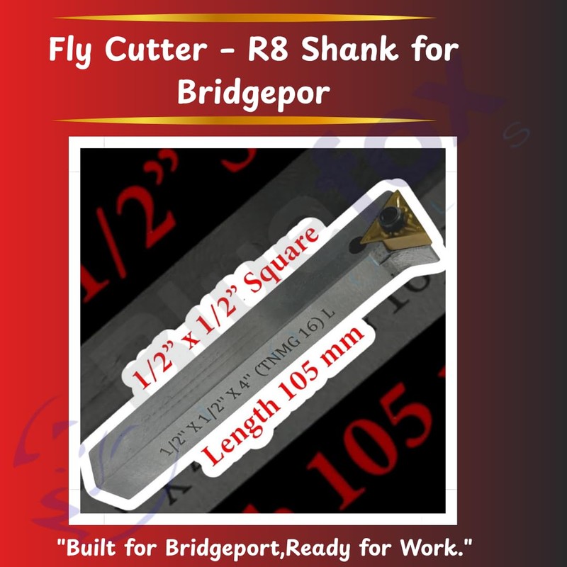 Bluefox 2.5 Fly Cutter R8 Shank for Bridgeport Milling Machine