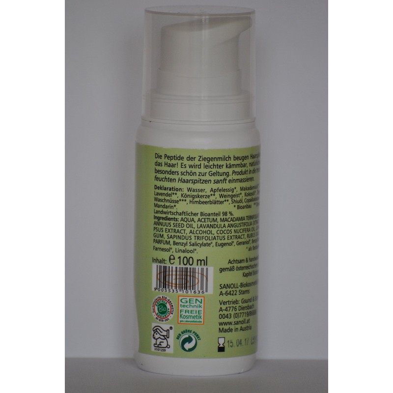 Sanoll Organic Cosmetics E.U. Hair Tips Day Cream 100 ml