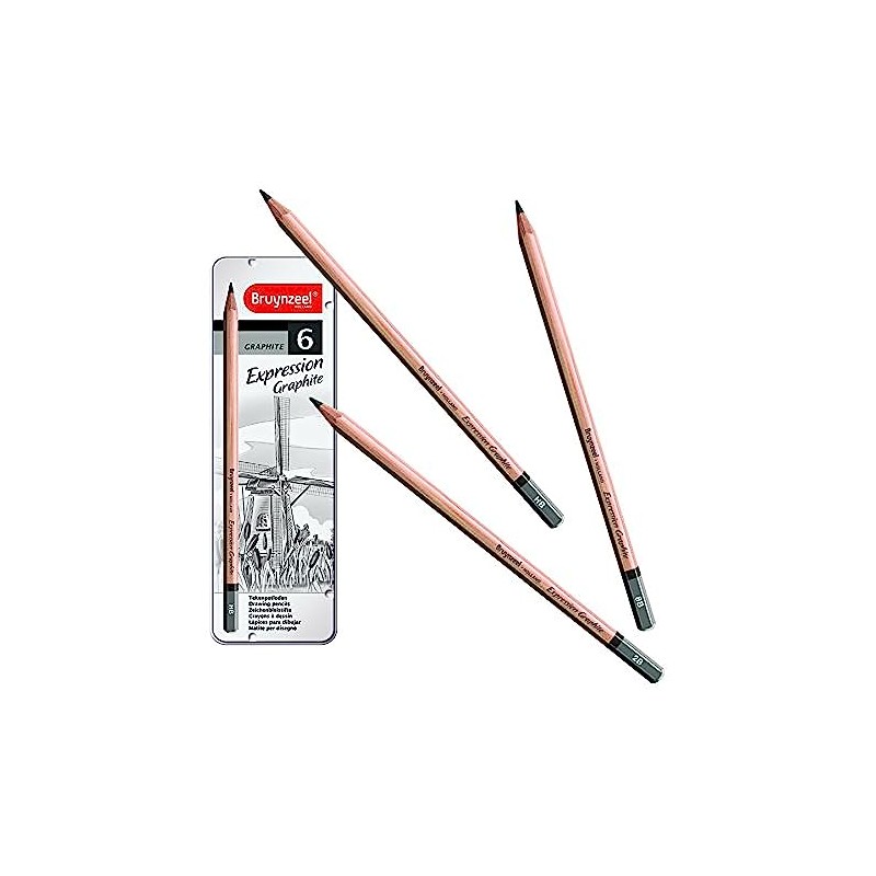 TALENS - Estuche 6 Graphite Pencils Metal Box Expression