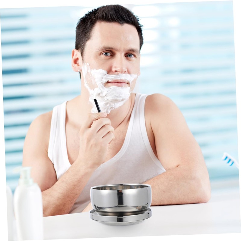 Mikinona 1pc Shaving Bowl Lid Sturdy Soap Foaming Bowl for