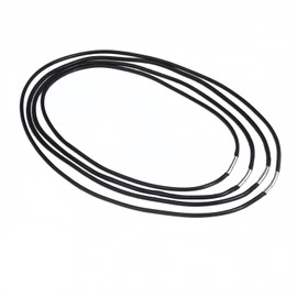 Heyumybit Mens Leather Necklace Cord,4pcs Leather Necklace Braided Rope Chain with Stainless Steel Clasp,Waterproof Black Cord Chain for Men & Women 40cm,45cm,50cm,55cm