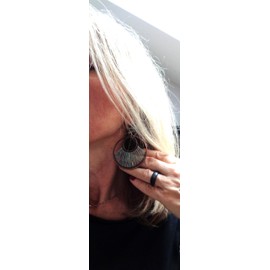 ⊹⊱✿ TÜRKISE RIESEN KUPFER KREISE ✿⊰⊹ Ohrringe mit Faden, Fadenohrringe