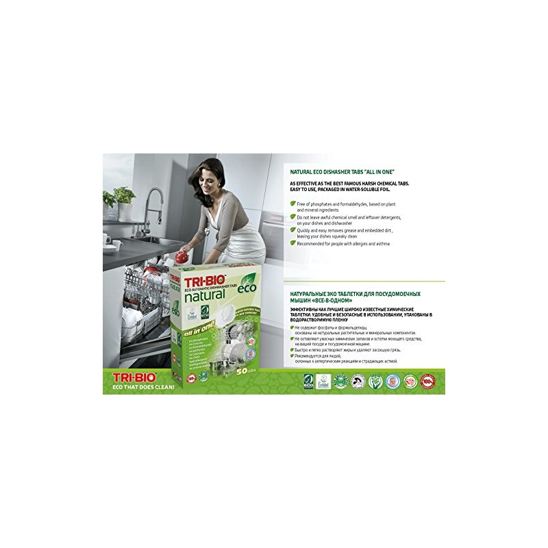 TRI-BIO Eco Natural Washing Up Tablets (25 Tabs)