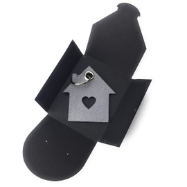 Felt Keyring Love Nest (Choice of Colours) as a Gift – Made in Germany, Dove grey