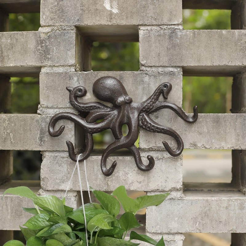 ChasBete Key Holder for Wall, Octopus Coat Hooks Wall Mounted