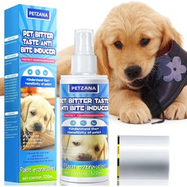 MOYAMUTU Bitter Apple Spray for Dogs: 100ML Natural Alcohol-Free Bitter Spray for Dogs to Stop Chewing Licking, Deterrent Spray for Puppy Training Protect Furniture, Shoes, Cords Indoor/Outdoor Use