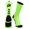 MadSportsStuff Football Logo Crew Socks (Neon Green/Black, Small)
