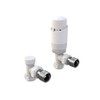 White Thermostatic Radiator Valve Angled Corner or Straight White Radiator