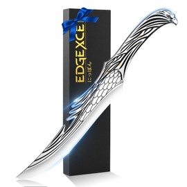 Bald Eagle Chef Knife 8" - Artistic Viking Style Full-Body Sculpted Steak Boning Knife | Unique Feather Knife Gift for Men, Military, Father, Collector