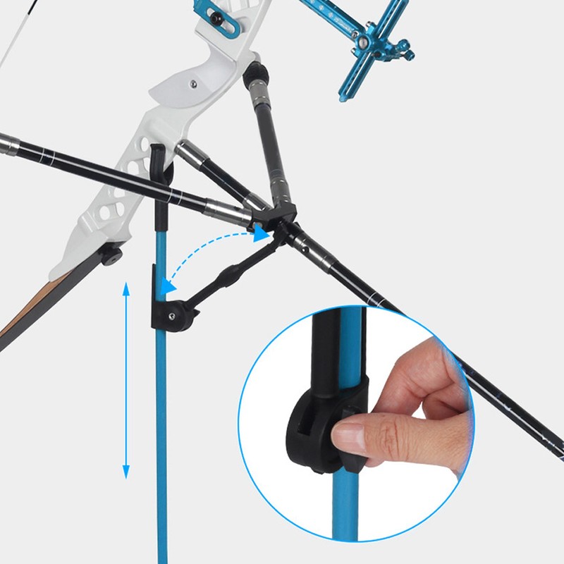 Archery Bow Stand Rack Height Adjustable Flexible Detachable Fiber Glass