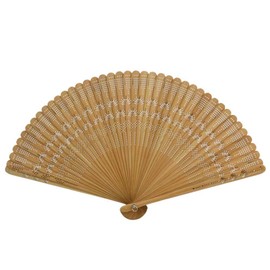 Homoyoyo Hand Folding Fan Chinese Vintage Style Hand Fan Bamboo Fan Elegant Gift for Party Wedding Dance Decoration (Brown)
