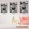 ZHIYYHAO Black and White Lion Canvas Wall Decor Lion with