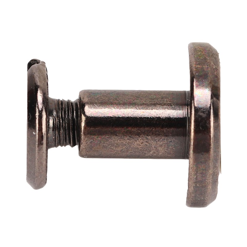 200 Sets Chicago Screws 9.5x8mm DIY Uniform Coating Brass Leather