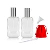 Jinxihuachen 2 Pack 1 oz / 30ml Clear Glass Perfume