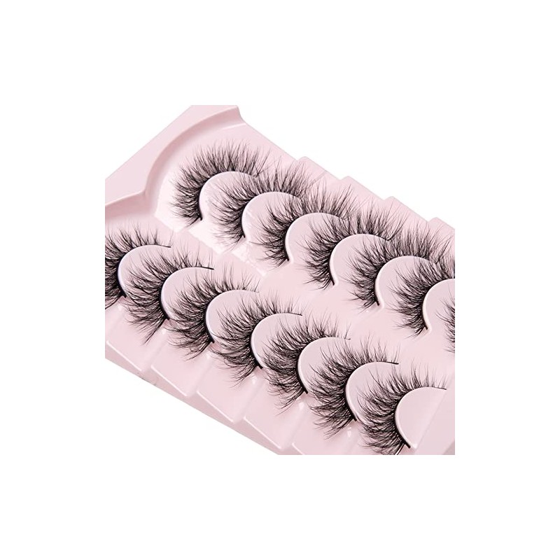Fake Lashes Natural Wispy Lashes Airy Volume Faux Mink Lashes