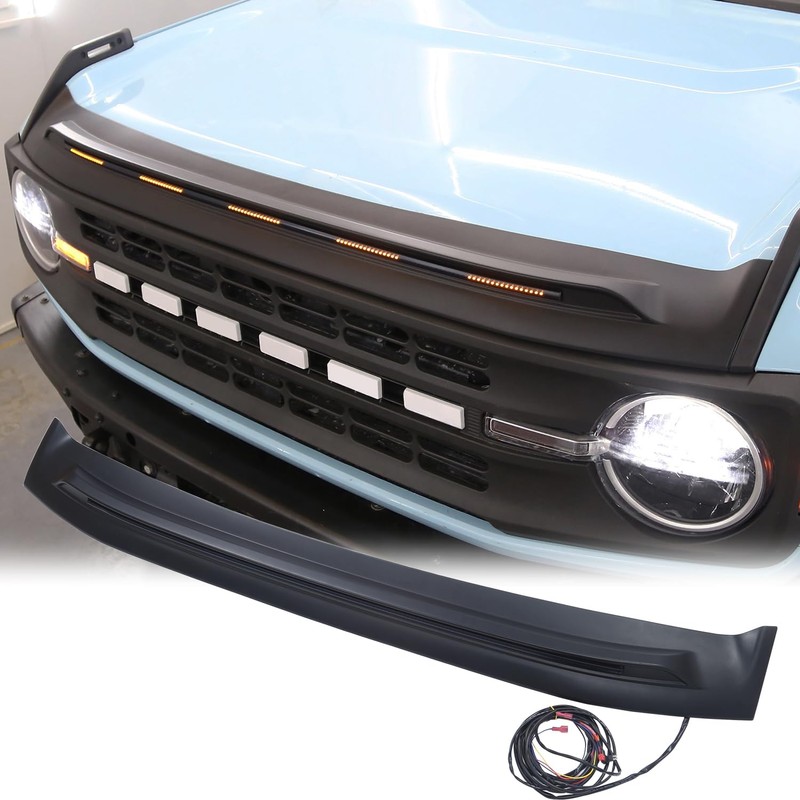 Bug Shield Hood Deflector with Light for Ford Bronco 2021-2025