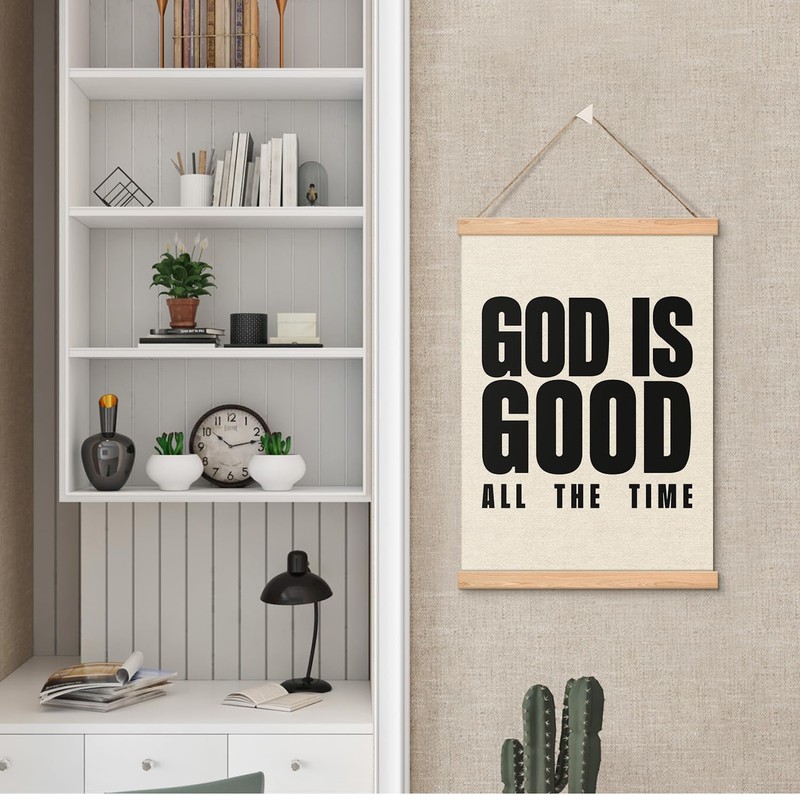 ELMCH Minimalist Christian God Is Good Wall Art Decor, 12x16