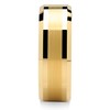 8mm Men's Tungsten Carbide Ring Wedding Band 14k Gold Plated