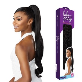 Sensationnel Lulu Pony tail drawstring - high heat synthetic yaki pony tail or up do hair extension wig piece - LULU PONY WINI (F1B/30)