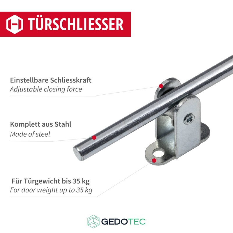 ALPENSTAHL door closer interior door bar door closer with spring