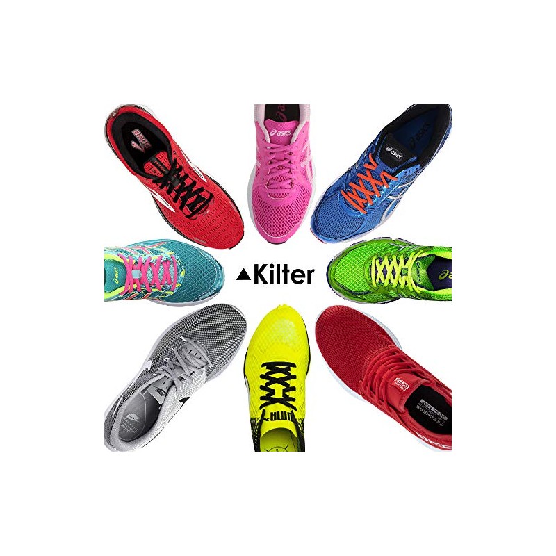 Kilter Oval Shoelaces For Trainers & Athletic Shoes - Black