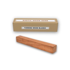 Exotic Wood Zone African Mahogany Turning Blank - 2" x 2" x 12" Kiln-Dried Hardwood - Ideal for Eco-Friendly Woodworking, Woodturning, Sustainable Woodcraft and DIY Woodworking Projects