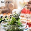 Teivio Stainless Steel Metal Serving Utensils - Large Set of