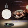 Floatidea Magnetic Levitating Moon Lamp Levitation Plastic Black Table LED